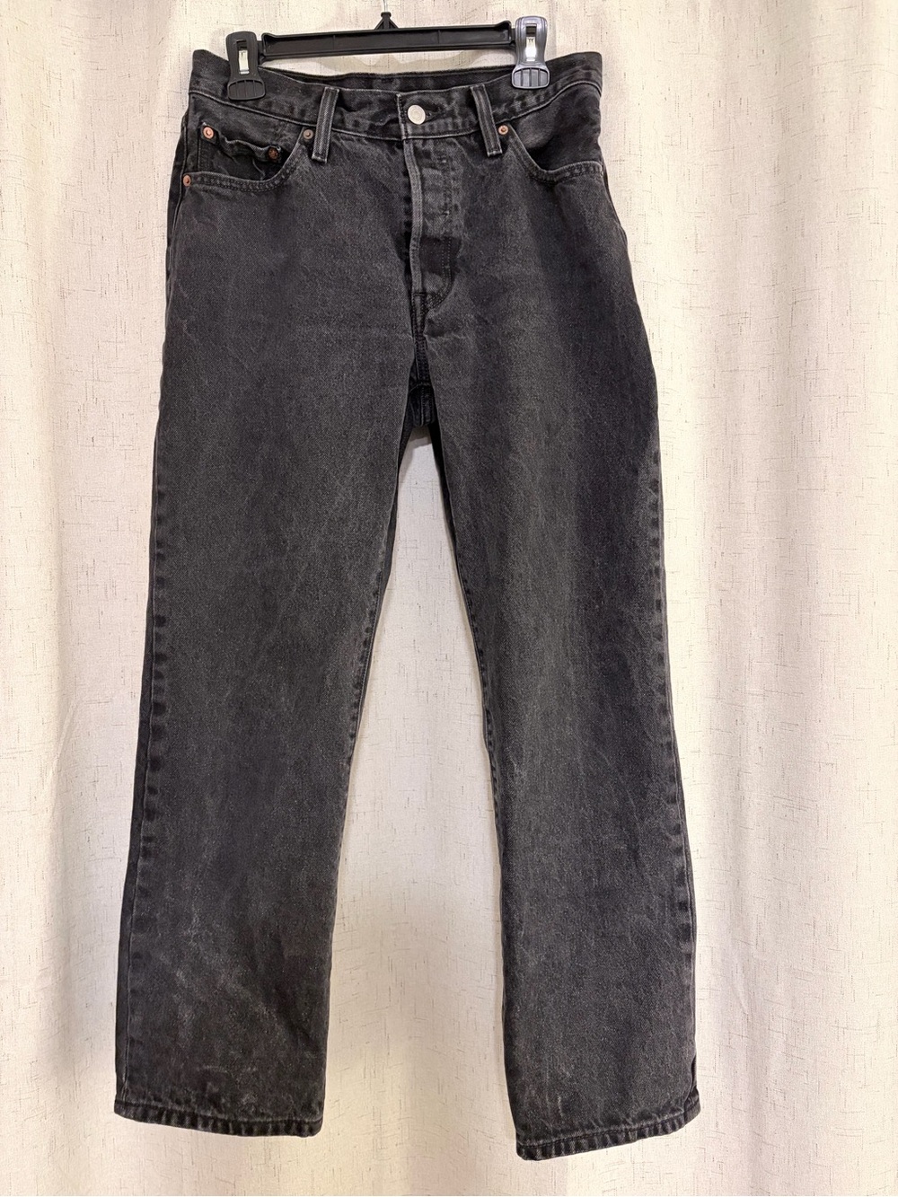 Levi's 501 90's Straight Leg Jeans in Static Black Noise, W29 L30